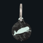 white whale pet tag<br><div class="desc">with contact info</div>