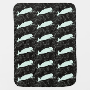 white whales baby blanket