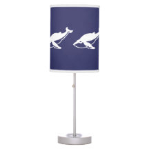 White Whales on blue background