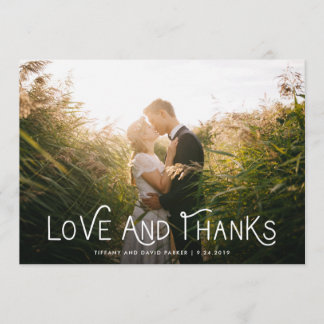 White Whimsical Typography | Thank You Photo