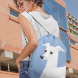 White Whippet Or Italian Greyhound Drawstring Bag at Zazzle