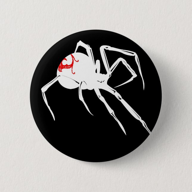 White Widow Pinback Button (Front)