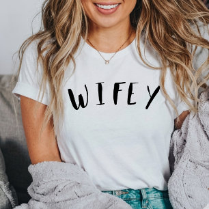 white wifey modern script T-Shirt