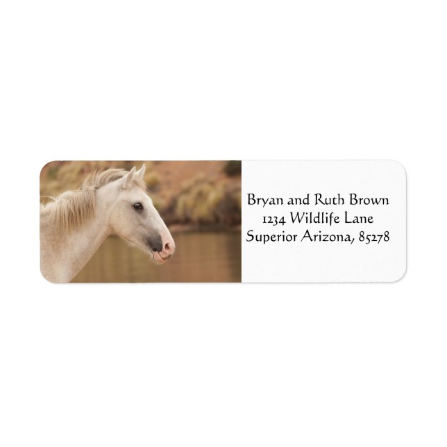 White wild horse label (Front)