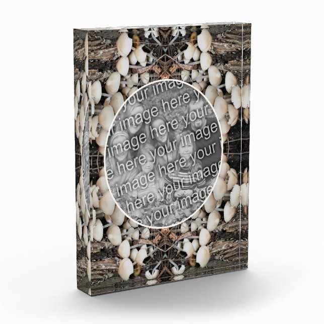 White Wild Mushrooms Nature Add Your Own  Photo Block (Left)