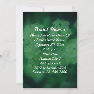 White Wild Roses Floral Bridal Shower  Invitation