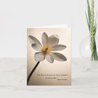 White Wildflower Thank You for Your Condolences Card