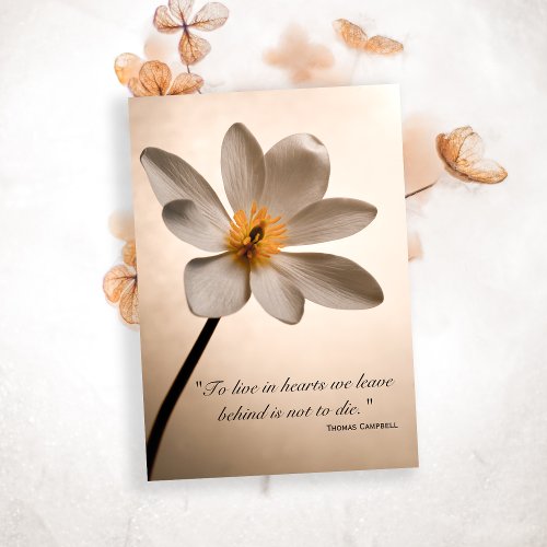 White Wildflower Thank You for Your Sympathy Card