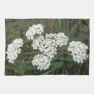 White Wildflowers Kitchen Towel