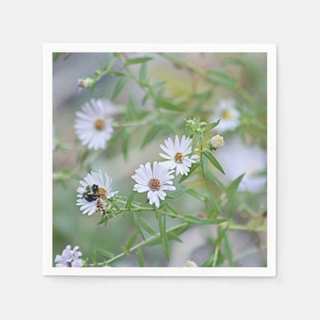 White wildflowers napkins (Front)