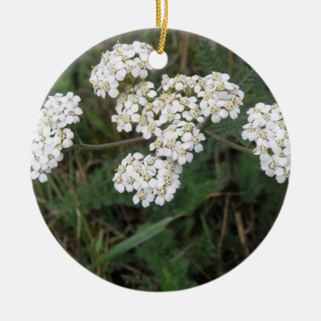 White Wildflowers Ornaments (Front)