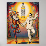 White Willow Absinthe Pierrot Jester Poster