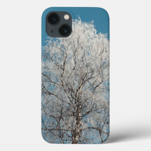 White Willow Tree Against Cloudless Blue Sky iPhone 13 Case