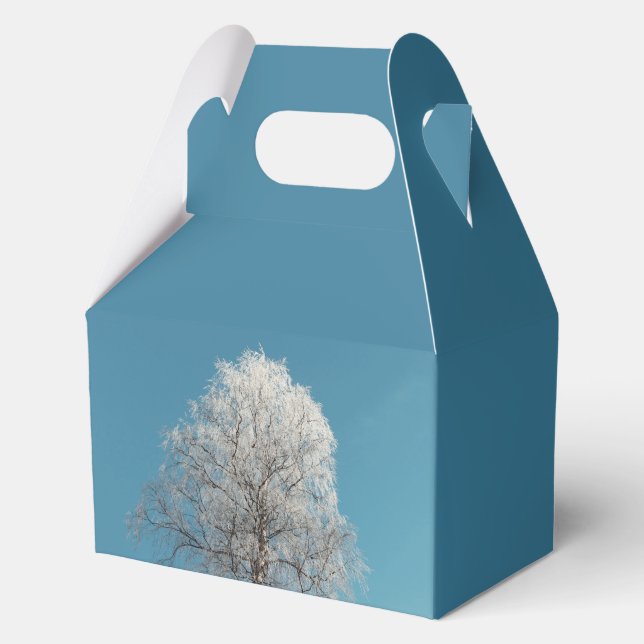  White Willow Tree Against Cloudless Blue Sky Favor Boxes (Front)