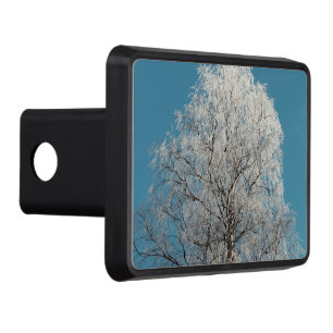 White Willow Tree Against Cloudless Blue Sky Hitch Cover