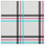 White Windowpane Plaid Grid Pattern Fabric