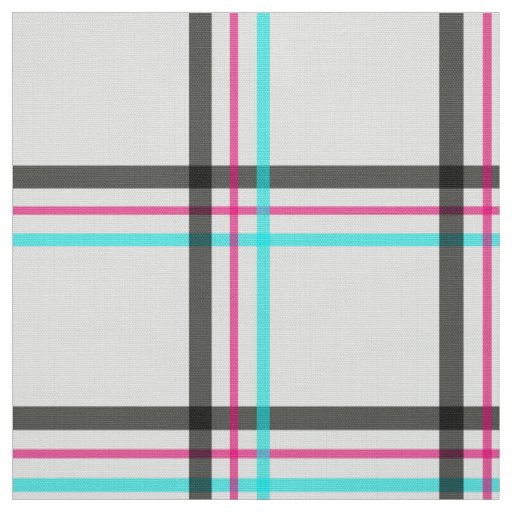 White Windowpane Plaid Grid Pattern Fabric