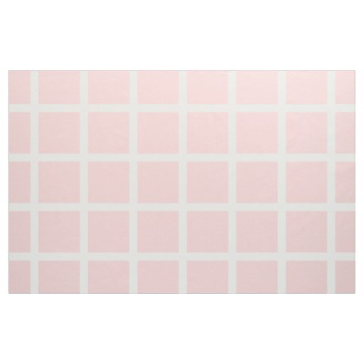 White Windowpane Stripes on Baby Pink Fabric