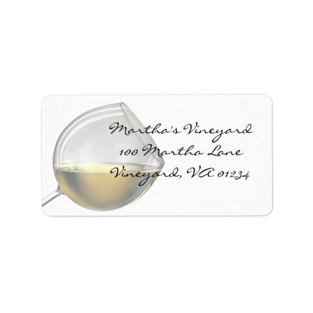 White Wine Address Label Stickers