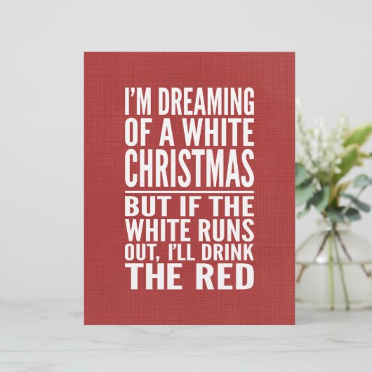 White Wine Christmas - but Okay with the Red (Standing Front)