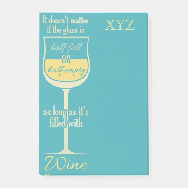 White Wine Glass custom monogram notes (Front)