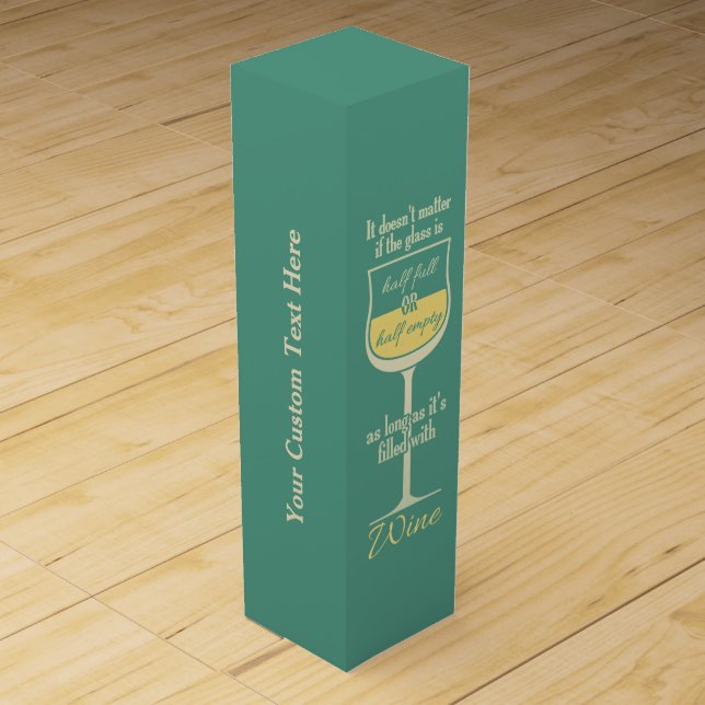 White Wine Glass custom wine gift box (Front)