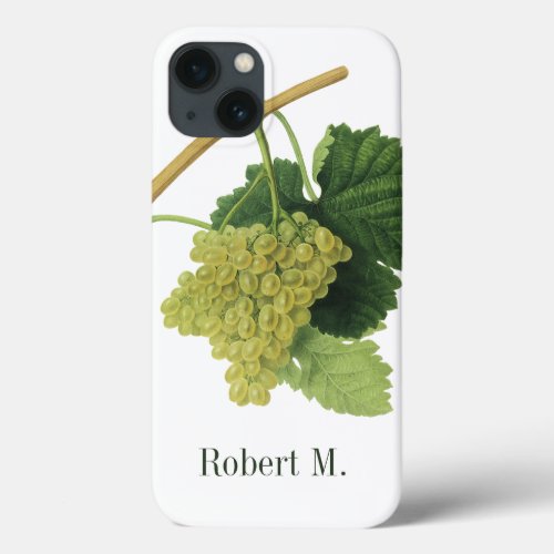 White Wine Grapes on the Vine Vintage Food Fruit iPhone 13 Case
