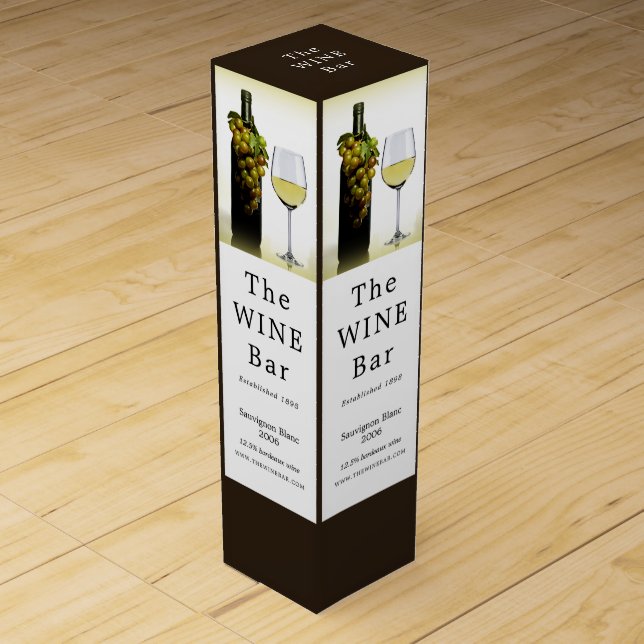 White Wine & Grapes, Wine Bar/Winery Box (Front)