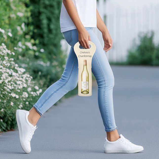 White Wine Lover Insulated Cooler Bag (personalized white wine insulated cooler tote bag)