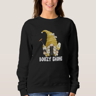 White Wine Mom Graphic For Wine Boozy Gnome Sweatshirt