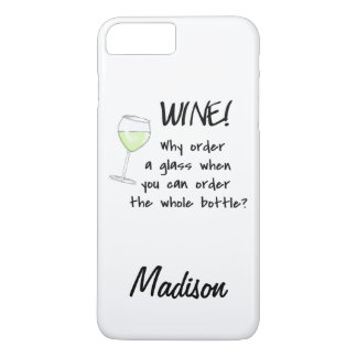 White Wine - Order Whole Bottle Name Personalized iPhone 8 Plus/7 Plus Case