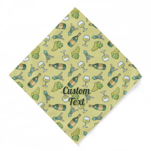 White Wine Pattern Bandana