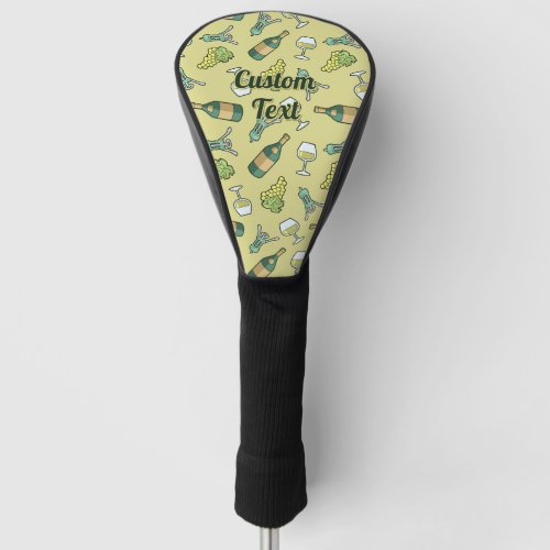 White Wine Pattern Golf Head Cover