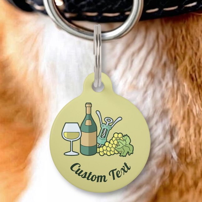 White Wine Pet ID Tag (Creator Uploaded)