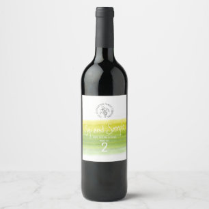 White wine tasting wine number labels