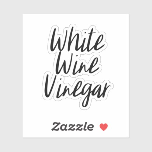 White Wine Vinegar Storage Sticker