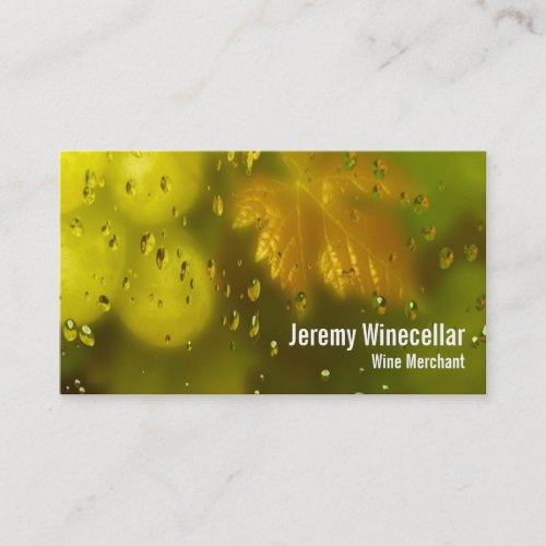 White wine vineyard business card templates