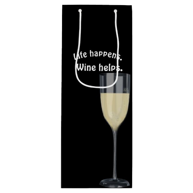 white wine with quote gift bag (Front)