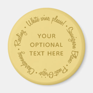 White Wines custom text magnet
