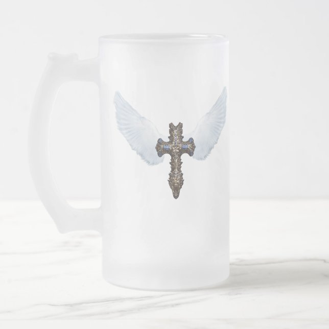 white wing cross Mug (Left)