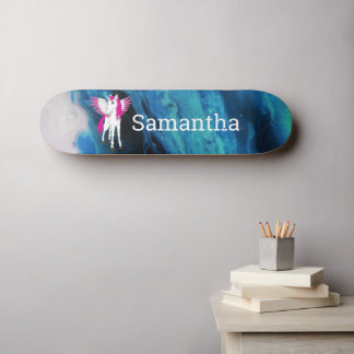  White Wing Skateboard Unicorn