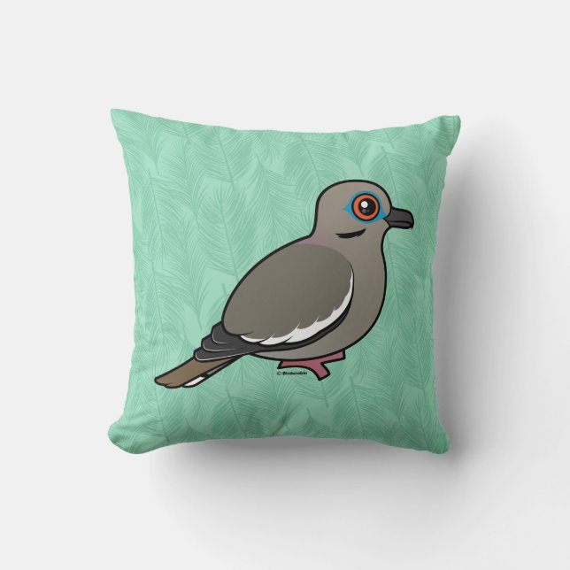 White-winged Dove Throw Pillow (Front)
