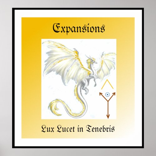 White Winged Dragon Poster
