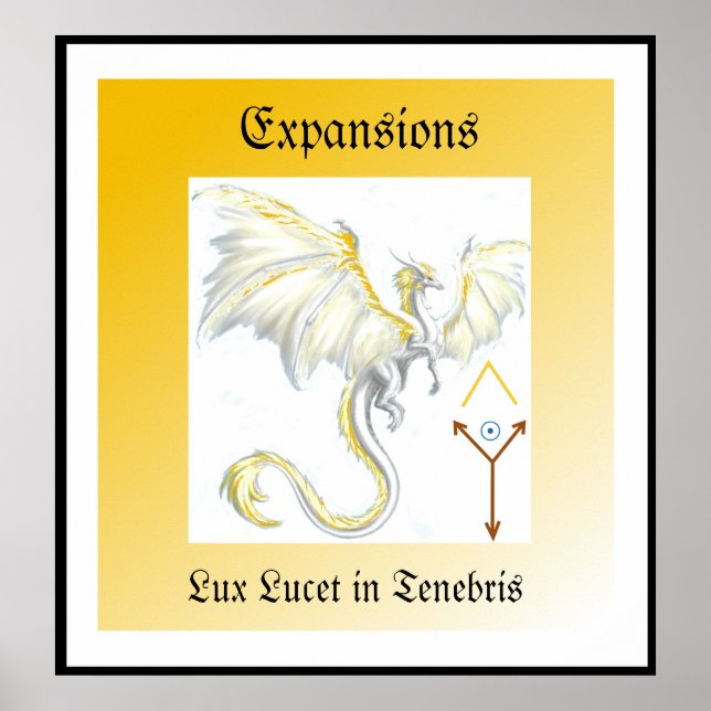 White Winged Dragon Poster (Front)