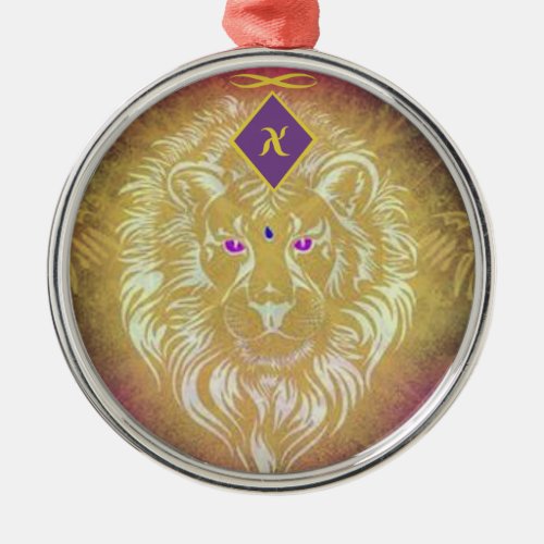 White Winged Lion Frequency Ornament