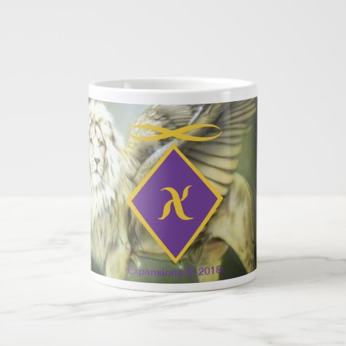 White Winged Lion Jumbo 20 oz mug