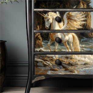 White Winged Unicorn Mythical Ocean Fantasy Horse Tissue Paper