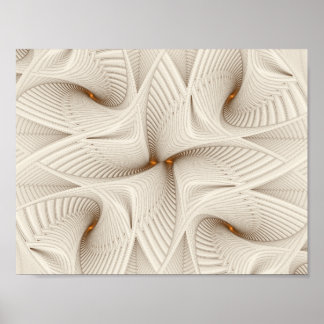 White Wings Abstract 11" x 8.5" Poster