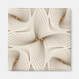 White Wings Abstract Pattern Magnet