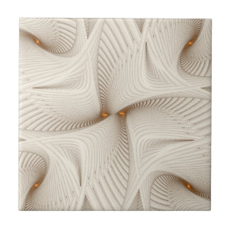 White Wings Abstract Pattern Tile